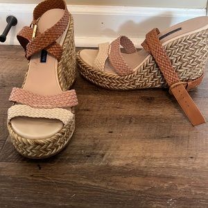 Stuart Weitzman leather wedges